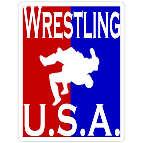 "U.S.A. Wrestling logo" Stickers by Euvari | Redbubble