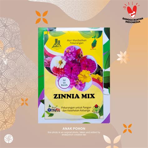 Jual Pack Benih Bunga Zinnia Mix Bunga Kertas Seeds Ipb Retail