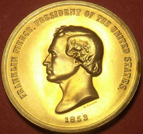 Gem Unc Franklin Pierce Presidential Bronze Inauguration Medallion~Free ...