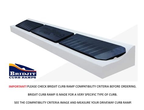 Bridjit Curb Ramps For Garage Car Entry 12ft Driveways 3 Piece