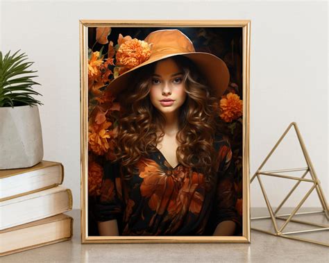 Beautiful Girl Poster Above Bed Decor Framed Wall Art Home Decor