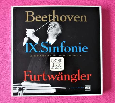 FURTWÄNGLER SCHWARZKOPF BEETHOVEN 9TH SYMPHONY ELECTROLA MONO 2LP Box