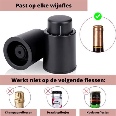 Vacuum Wijnstopper Met Datum Aanwijzer Wijndop Wijnstop