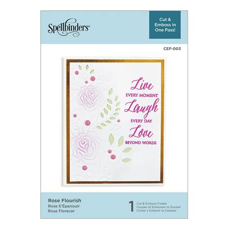 Spellbinders Cut Emboss Folder Rose Flourish Cef