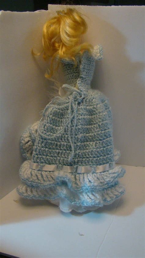 Ballerina Barbie No Arms In Handmade Crochet Dress With Petticoat