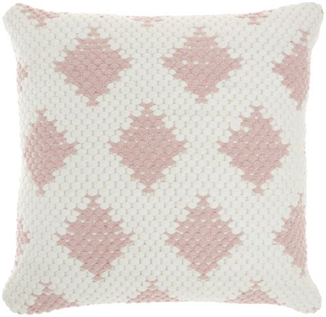 Mina Victory Life Styles Square Cotton Woven Diamonds Throw Pillow In