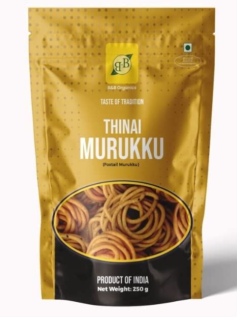 B B Organics Foxtail Millet Murukku 500 G Thinai Murukku Indian