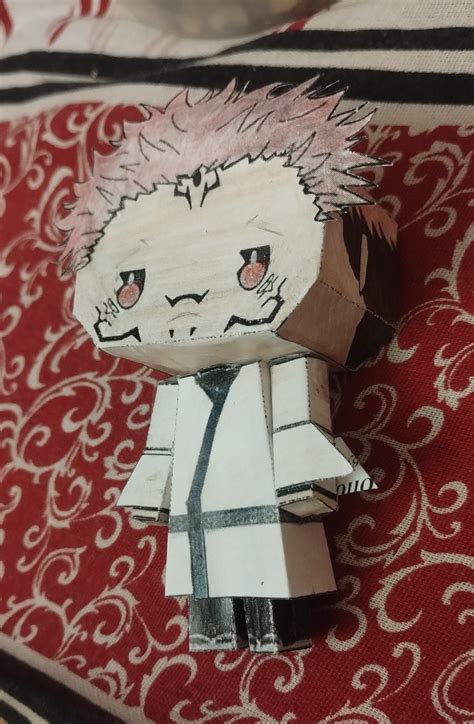 Ryomen Sukuna Jjk Papercraft Figur Mini Papier