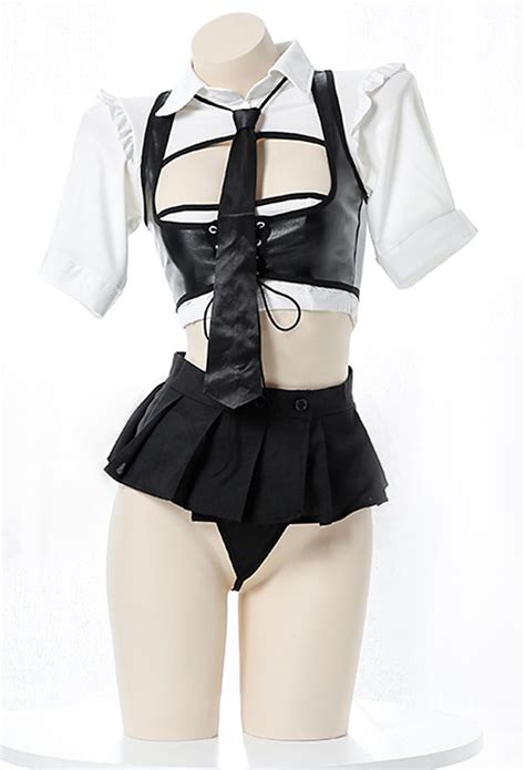 Sexy Unifrom Style Lingerie Gothic Lingerie Black Sexy Costume For Sale