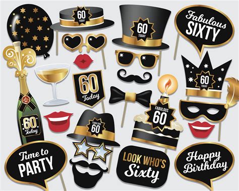 Th Birthday Photo Booth Props Today Party Props Printable Pdf