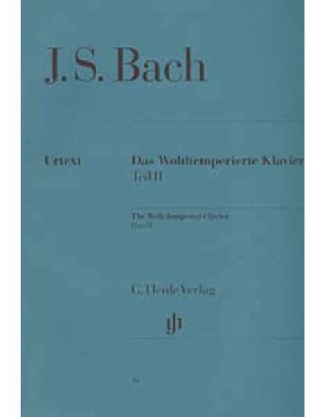 Bach J S Das Wohltemperierte No Henle Verlag Urtext