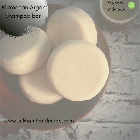 Moroccan Argan Shampoo Bar Sukham Handmade