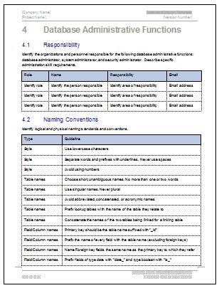 Database Design Document (MS Word Template + MS Excel Data Model) – Templates, Forms, Checklists ...