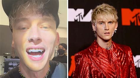 Machine Gun Kelly Shows Off FANGS And New Neck Tattoo In Major