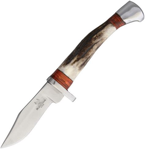 Frost Cutlery Fwt1003 Fixed Blade Knife Deer Stag Handle Sheath Ebay