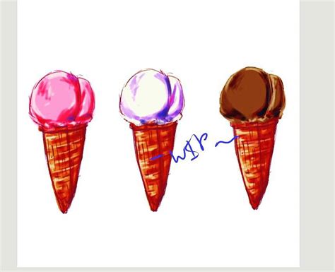 Ice cream+ cones work in progress | Art Amino