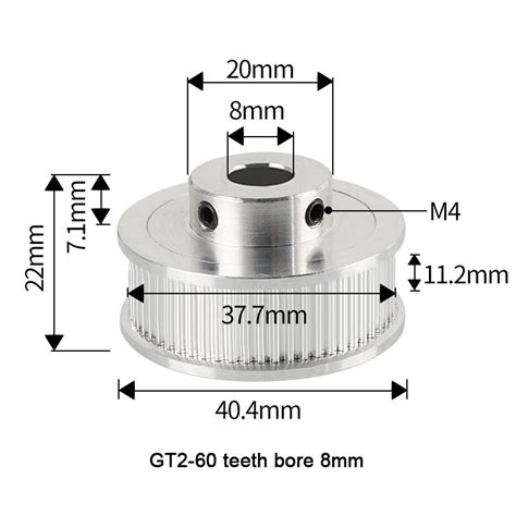 Teeth Gt Timing Pulley With Bore Mm Mm Vbelt