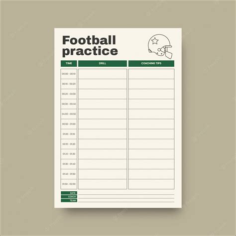 Football Camp Schedule Template