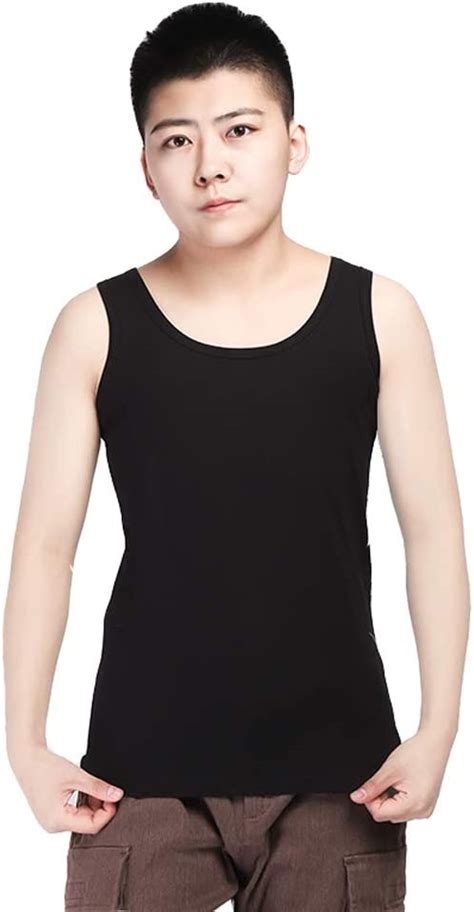 BaronHong Chest Binder Cotton Vest Tank Top For Tomboy Lesbian Can Be