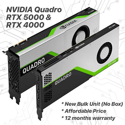 (New Bulk) nVidia Quadro RTX 4000 8Gb / RTX 5000 16Gb Professional ...