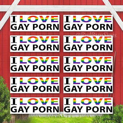 Pack I Heart Gay Porn Funny Prank Bumper Sticker X Decal By Witty EBay