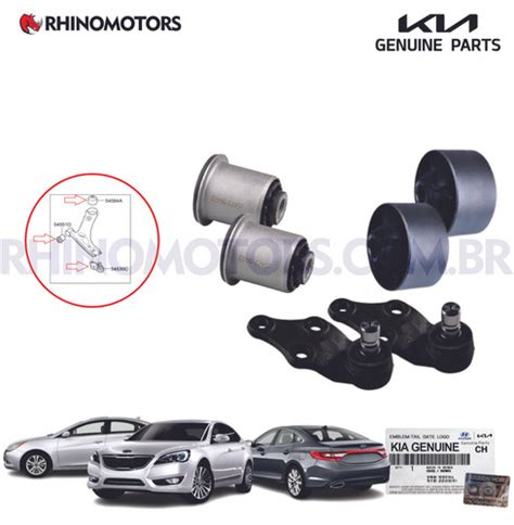 KIT BUCHA BANDEJA DIANTEIRA KIA CADENZA HYUNDAI AZERA E SONATA Rhino