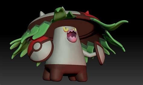 Pokemon Paradox Ancient Amoonguss Brute Bonnet 3D model 3D printable | CGTrader