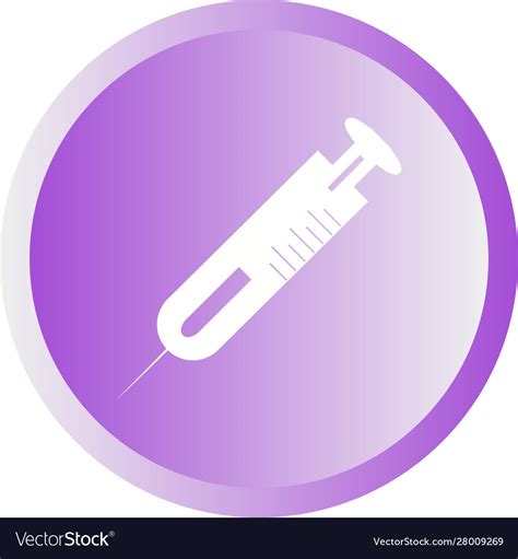 Beautiful Syringe Glyph Icon Royalty Free Vector Image