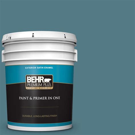 Behr Premium Plus Gal F Smokey Blue Satin Enamel Exterior