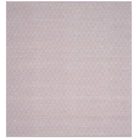 Safavieh Hand Woven Montauk Flatweave Ivory Purple Cotton Rug 6 Square Bed Bath And Beyond