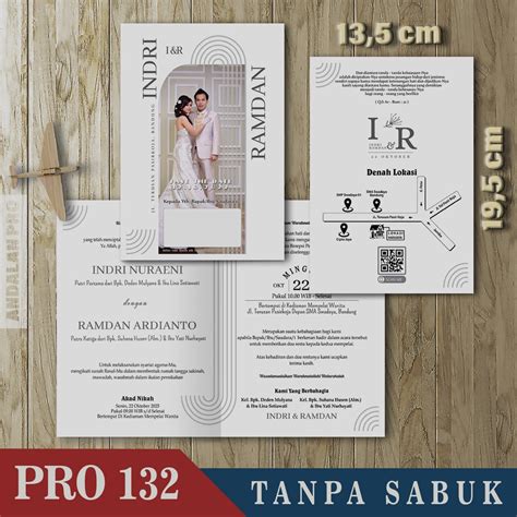 Jual Pro 132 Lipat 2 Plus Foto Simpel Cetak Undangan Color