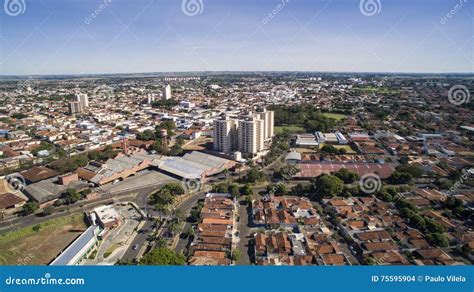 Aerial View of the City of Aracatuba in Sao Paulo State in Brazil. July ...