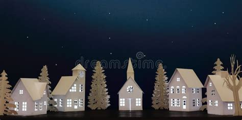 Paper Village With Stars Stock Image Image Of Country 159104775