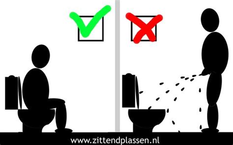 Goedfout Sticker Zittend Plassen Voor Op Wc Toilet Of Badkamer St