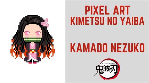 Nezuko Pixel Art Grid