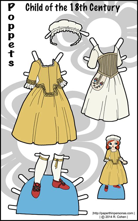 18th Century Printable Paper Doll Outfits