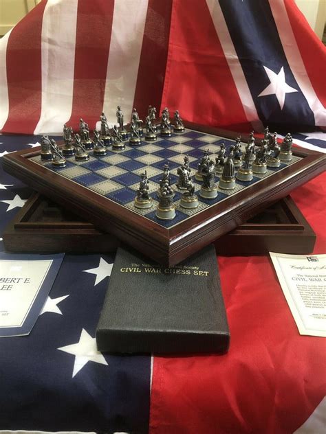 Franklin Mint Civil War Chess Set