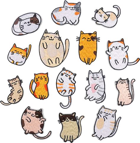 Amazon Nicime Pcs Cute Cat Patches For Clothing Iron On Sew On