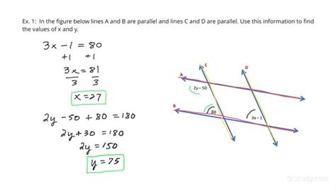 How To Solve Equations Involving Angles And 2 Pairs Of Parallel Lines