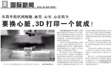 “怦然心动”！全球首例用干细胞技术3d打印人工心脏问世 山东省银丰生命科学公益基金会