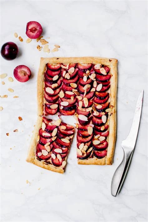 Easy Plum Almond Tart Wallflower Kitchen