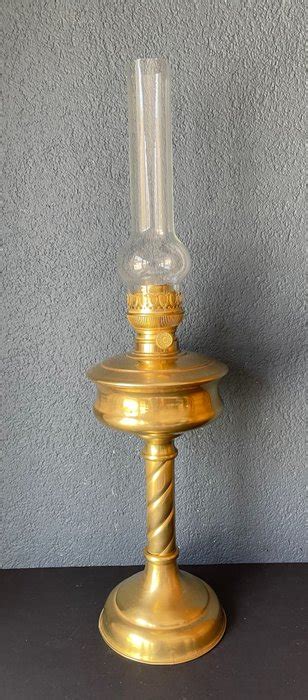 Lampe Huile Bronze Laiton Verre Seconde Moiti Du Catawiki