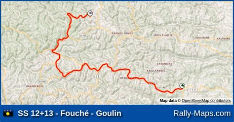 Ss Fouch Goulin Stage Map Rallye National Des Grands Fonds