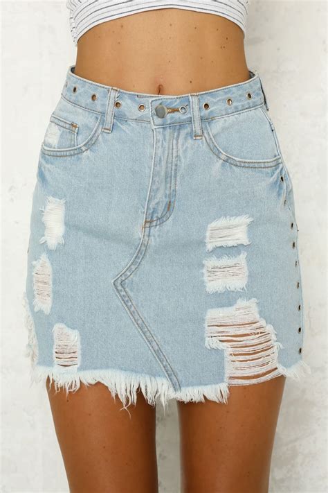 Distant Shores Skirt Light Denim Light Denim Skirts Denim