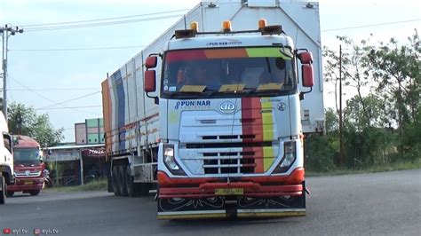 TRUK KONTAINER VS TRUK WING BOX TRAILER VOLVO HINO 500 UD QUESTER