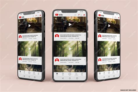 Premium Psd Youtube Mobile Interface Mockup Template