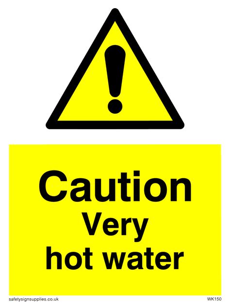 Caution Hot Water Sign Printable