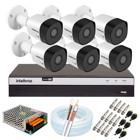 Kit 6 Câmeras de Segurança Full HD 1080p VHD 3230 B G5 DVR Intelbras