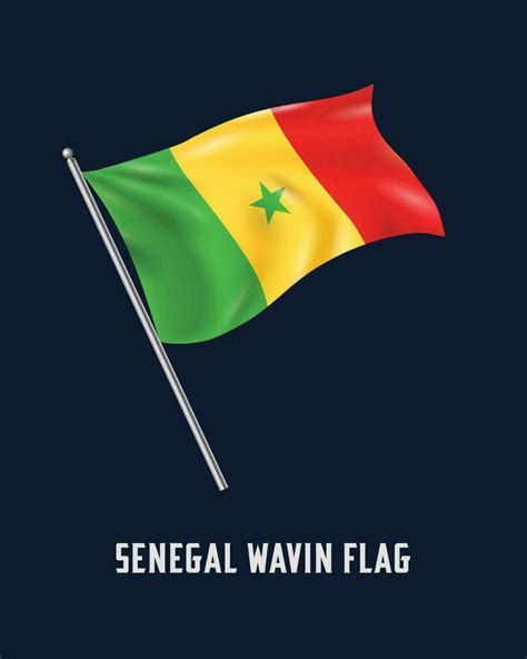 Senegal Wavin Flag 32177710 Vector Art At Vecteezy