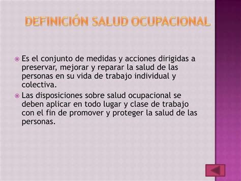 Salud Ocupacional Ppt